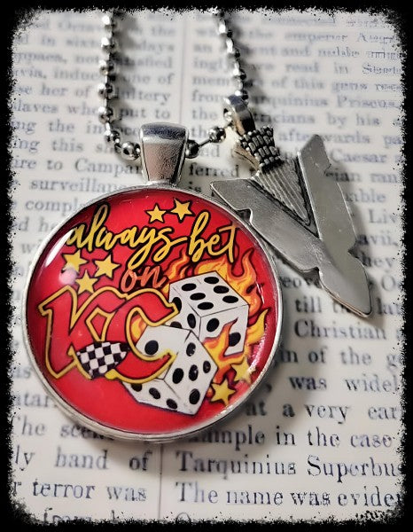 Red Always Bet on KC Necklace