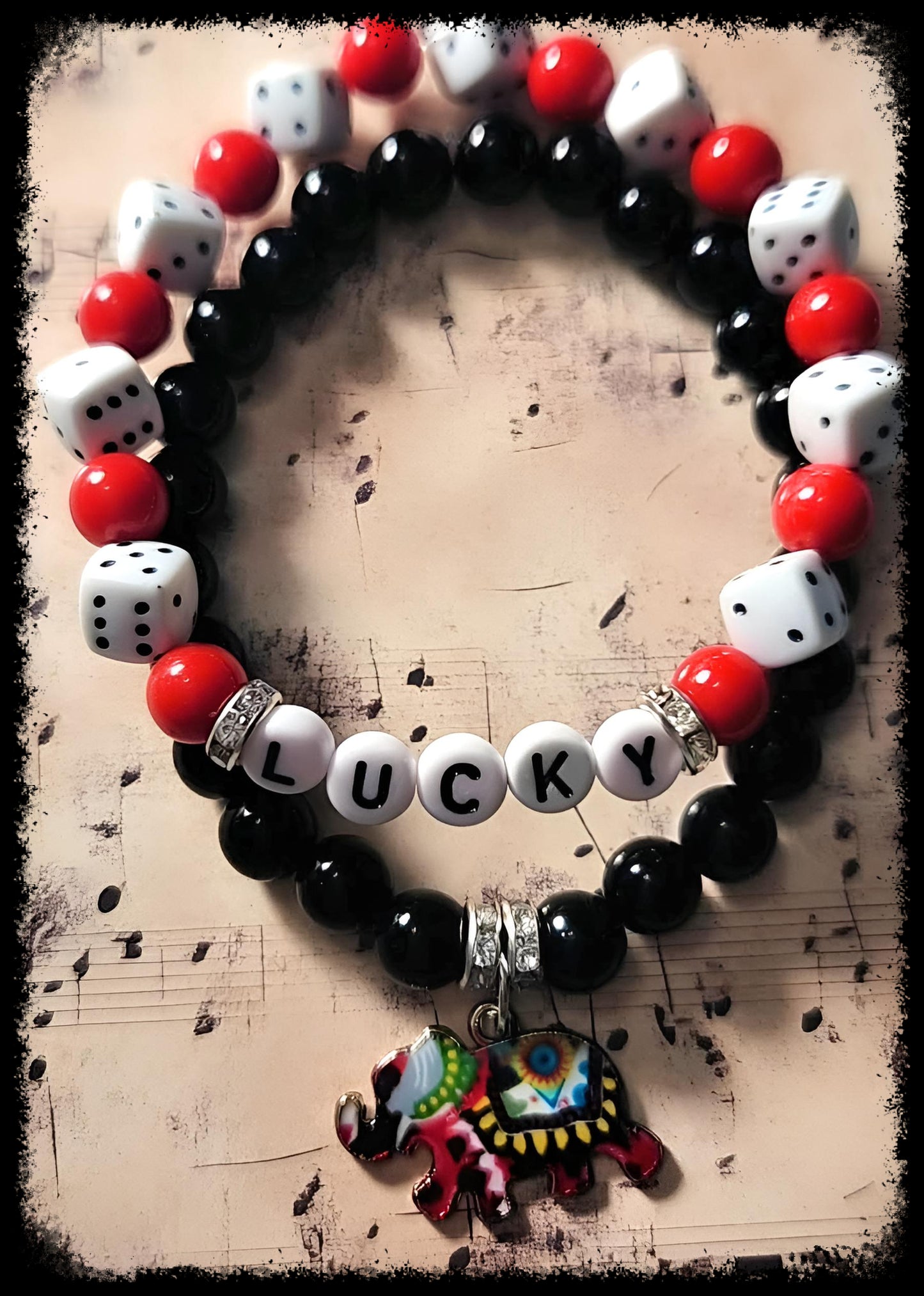 Lucky Elephant 2 Stretch Bracelet Set